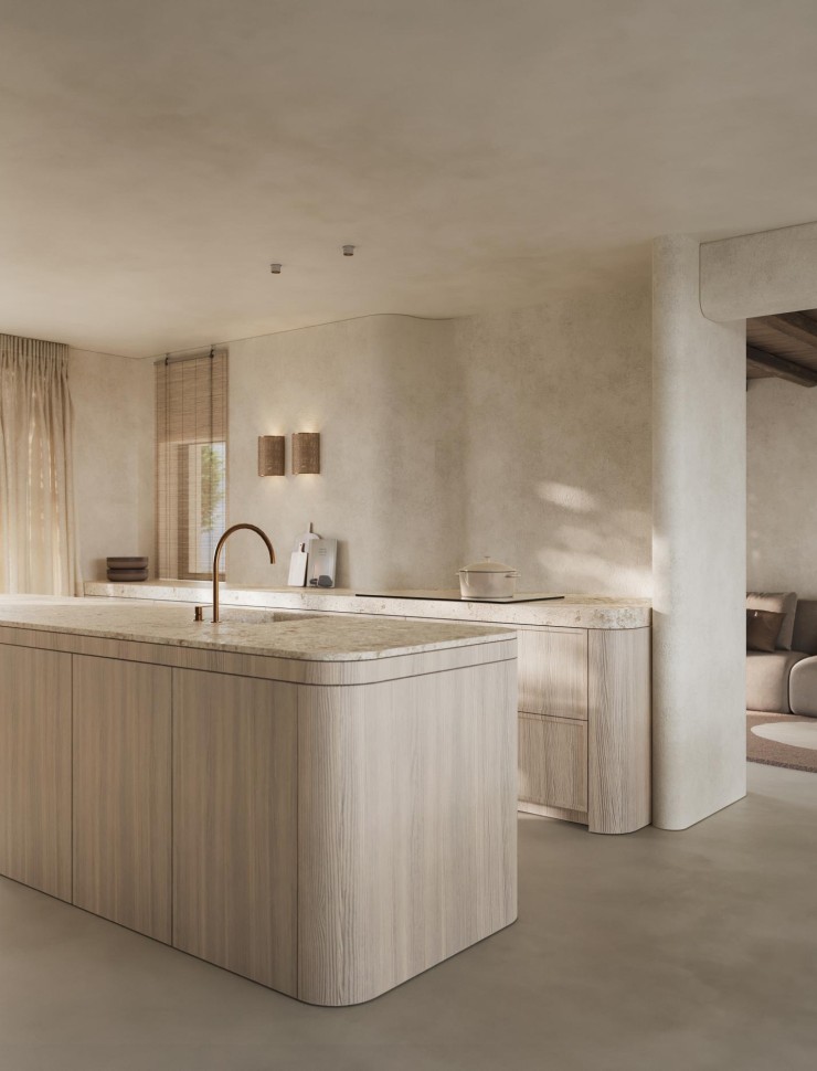 Magere schorre interieur keuken