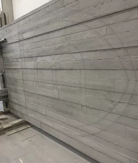 Transparant beton voorkant